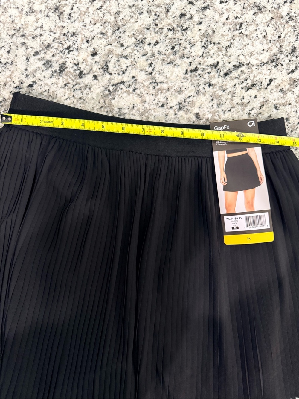 GAP Black Pleated Skorter Skirt size M, NWT - Picture 5 of 5